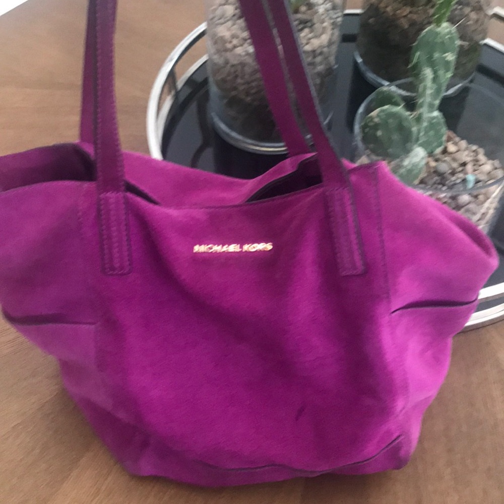 Magenta Suede Michael Kors bag! One of a kind!!
